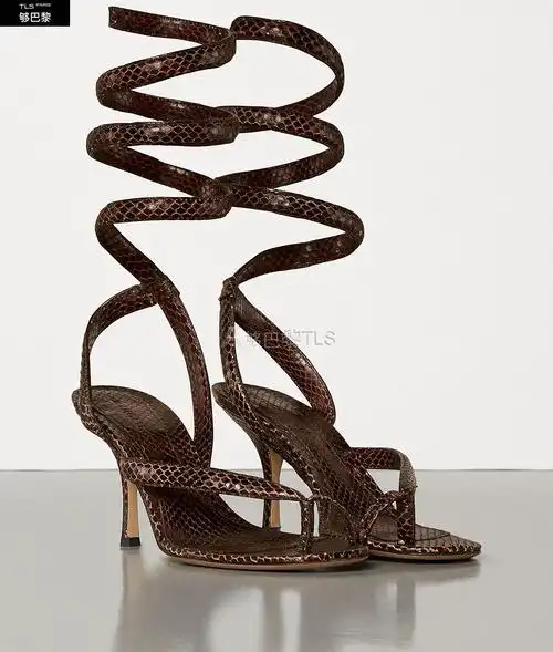 【包邮包税】 bv宝缇嘉 21年春夏 女士 中跟凉鞋 bv*w* spiral凉鞋