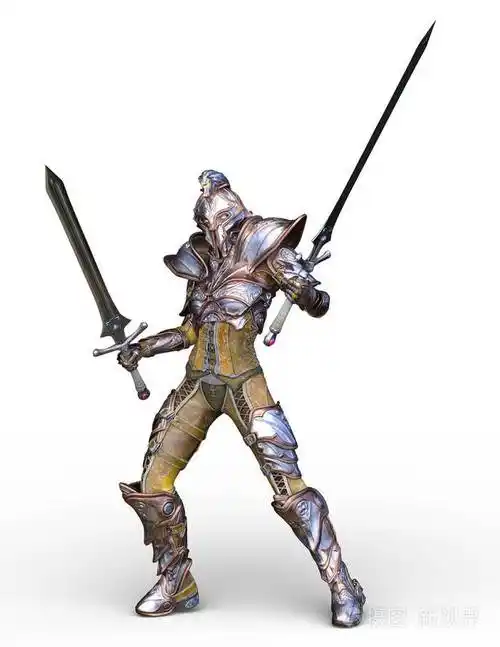 战士的三维cg渲染