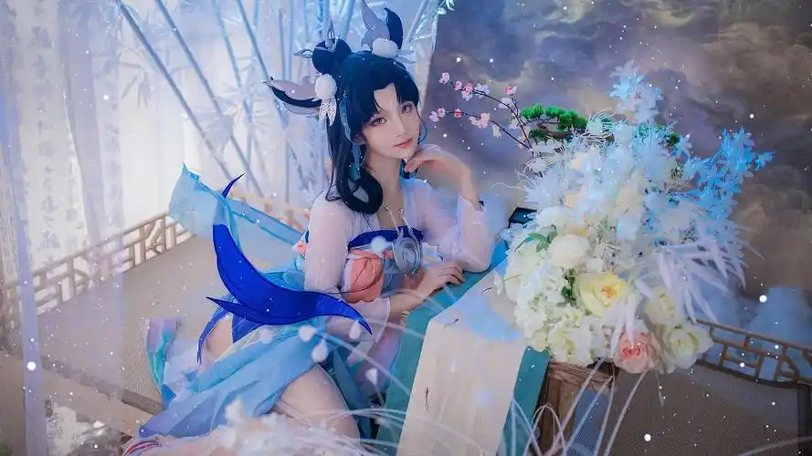 王者荣耀嫦娥如梦令cosplay美腿古风写真|摄影|人像摄影|小吖的太阳