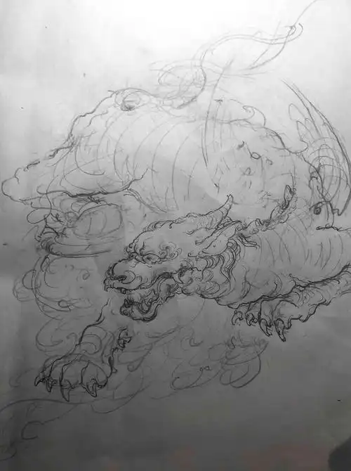 传统神兽貔貅图案设计