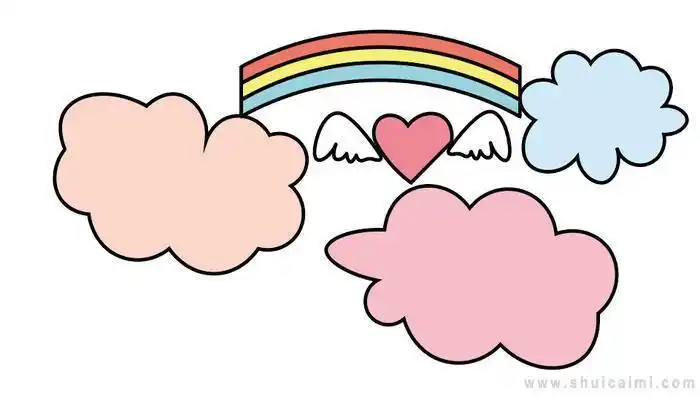 彩色的梦简单的简笔画