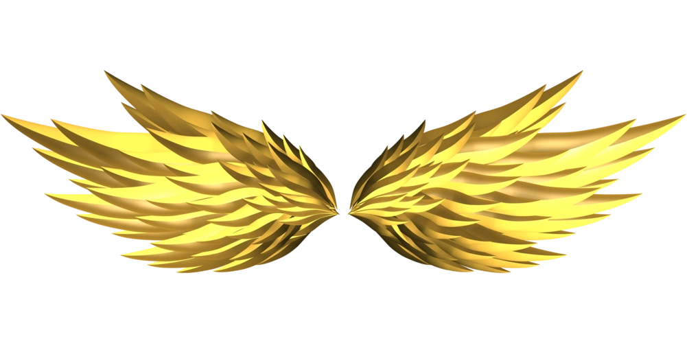 金色翅膀3d效果图素材图片