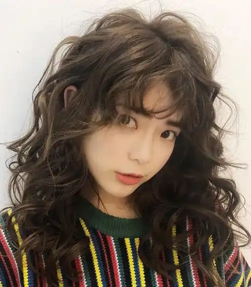 网上超火的发根烫超显女神范特别适合头发细软发量少女生