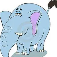 卡通大象头像图片【点击鼠标右键下载】