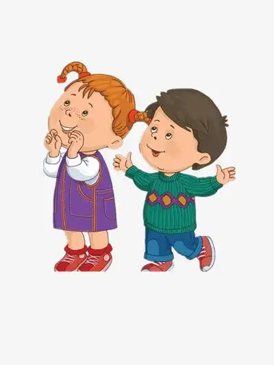 手绘/卡通 卡通元素 > 两个可爱的孩子 收藏 [声明] 觅元素所有素材为