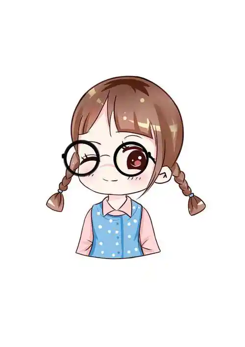 q版女生板绘插画q版头像