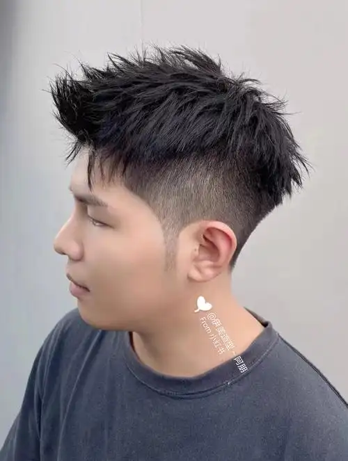 最火钢夹烫清爽阳光帅气型男士流行发型男士新发型男士短发飞机头锡纸