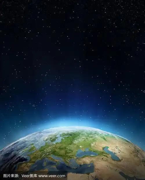 从外太空俯瞰地球的边缘