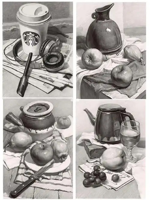 素描静物组合附步骤过程图