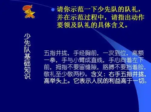 少先队活动课上,辅导员们向队员们详细讲解了敬队礼的姿势,"右手五指