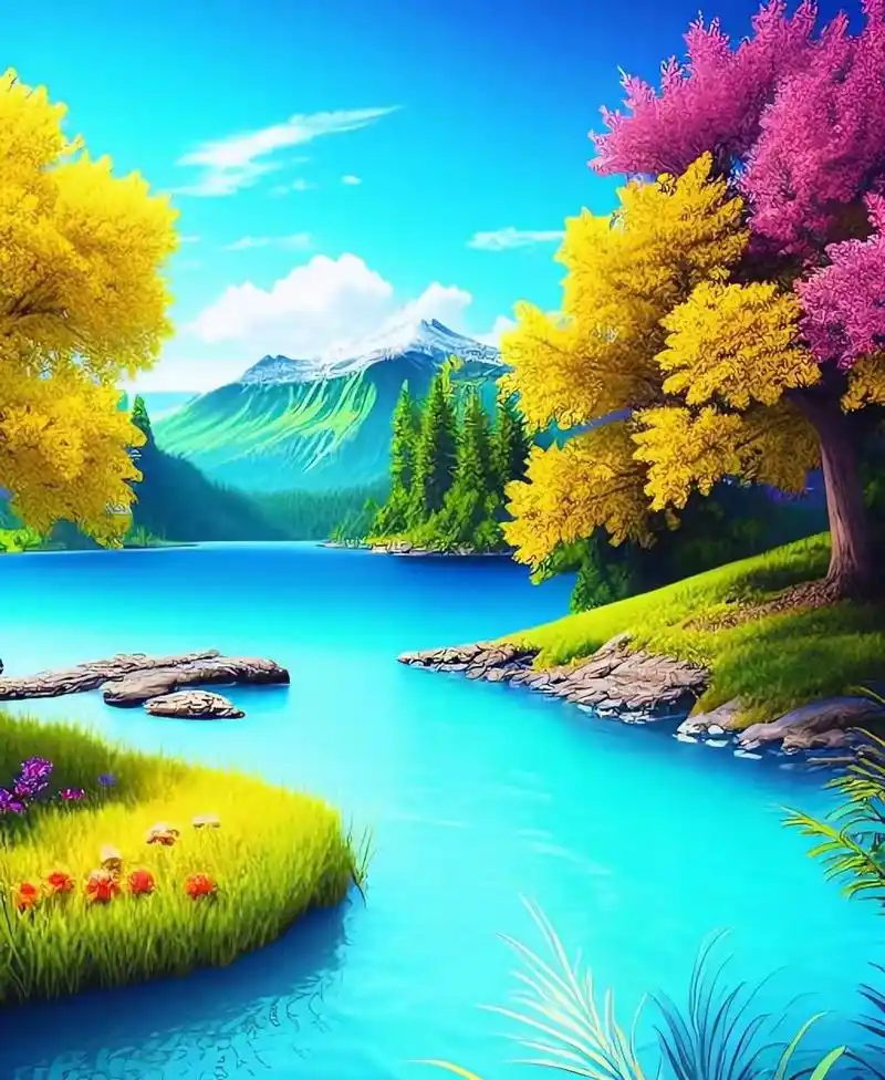 终于来到了湖边.一踏进这片神奇的土地,我们被湖水的宁静所震撼