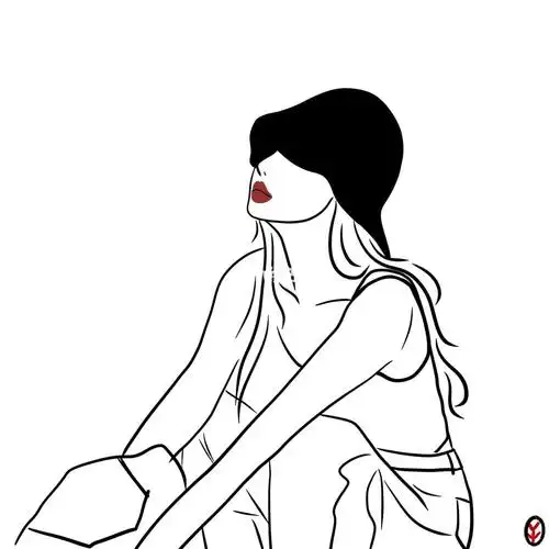 黑白头像ins风简笔画