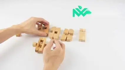 鲁班锁孔明锁"十二兄弟"的拆解与拼装