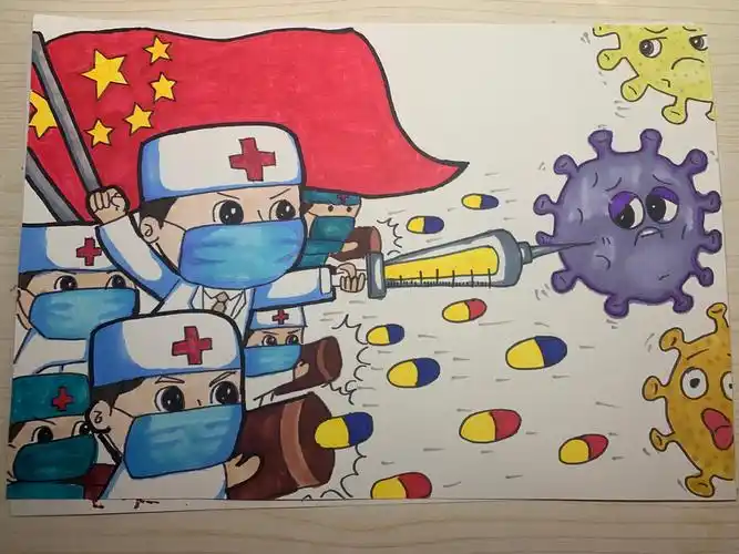 童心抗疫,共克时艰——荆林中心幼儿园师幼抗疫美术作品展 - 美篇
