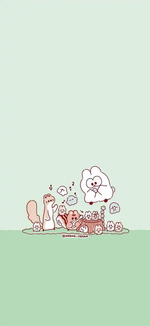 超多温柔可爱小清新插画壁纸