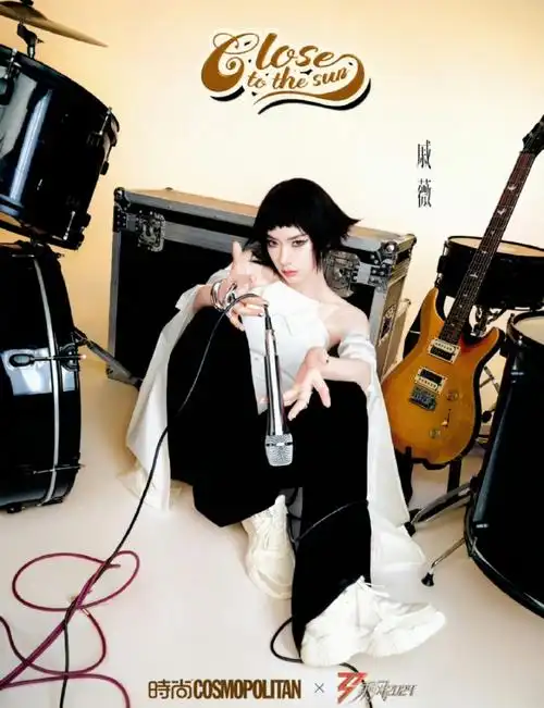 戚薇鸳鸯美甲##戚薇黑白鸳鸯美甲