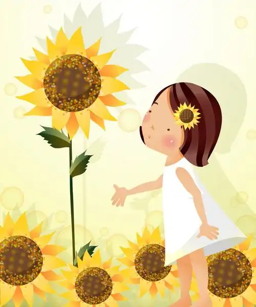 向日葵卡通图片