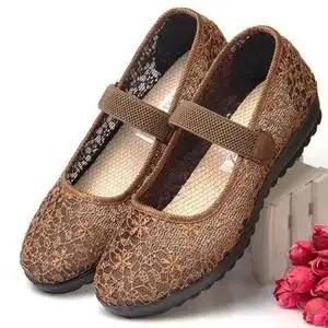 老北京布鞋女夏季年轻版2020新款潮软底舒适上班透气平底网面休闲