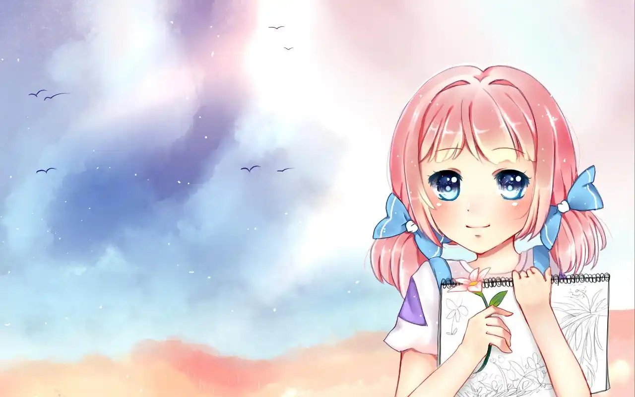 唯美二次元动漫美女图片宽屏壁纸