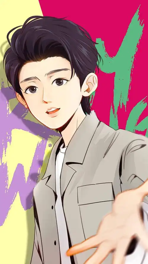 饭绘版音乐小王子王源来啦～ 手拿吉他的源哥清新帅气,在舞台上自信地