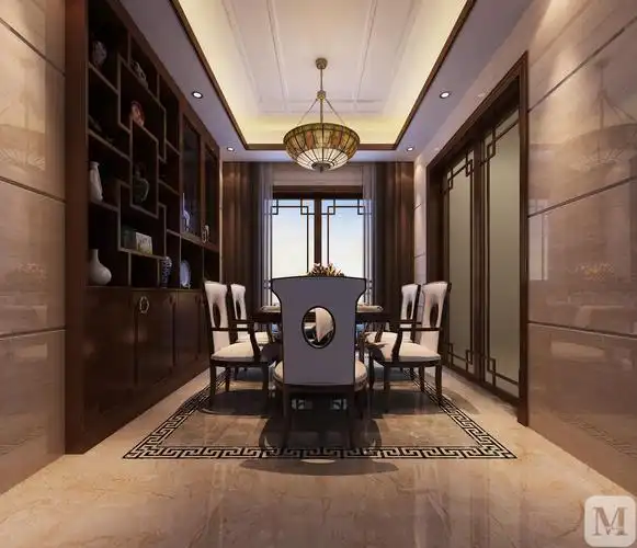 中式餐厅组合柜装修效果图