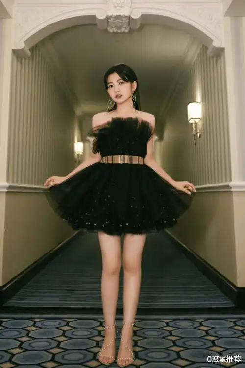 赖美云化身森林公主穿香芋紫仙女裙出镜配复古卷发气质优雅