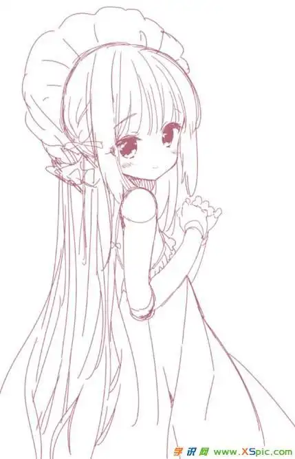 素描卡通人物画简单图片