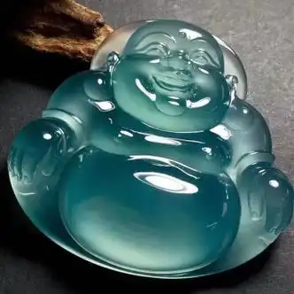 snqp情人节礼物 缅甸高冰种冰透翡翠佛公吊坠缅甸玻璃种玉佛观音笑佛