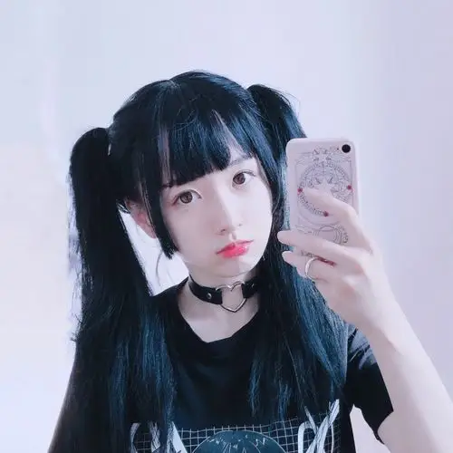 侧面 黑白 情头 女生头像 小清新 闺蜜 动漫 双人 四宫格 白边 双马尾