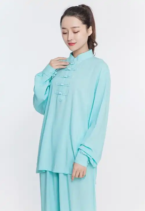 武极堂太极服女新款飘逸春秋长袖武术太极拳练功服薄棉麻服装亚麻劲武