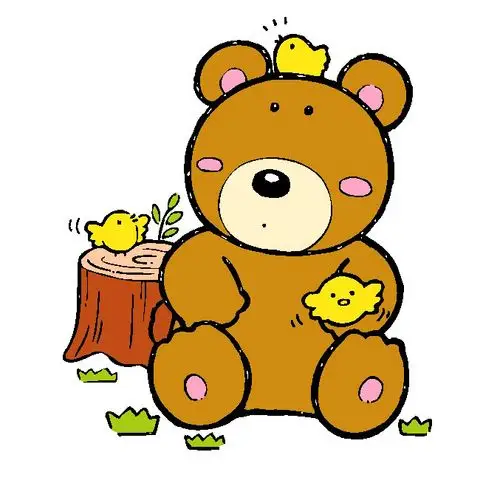 位图 动物 小熊 可爱卡通 色彩 免费素材