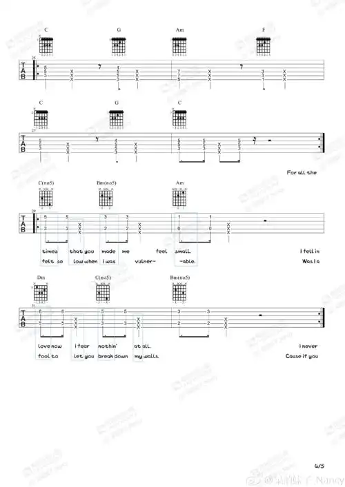 justinbieberloveyourself弹唱吉他谱