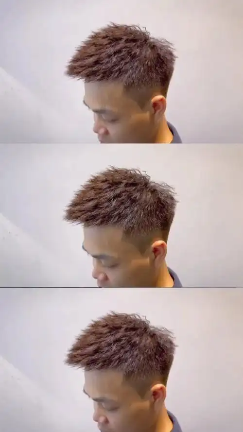 男士发型飞机头#锡纸烫