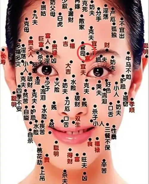 女人脸上十大吉痣(面部这些地方有痣的女性)