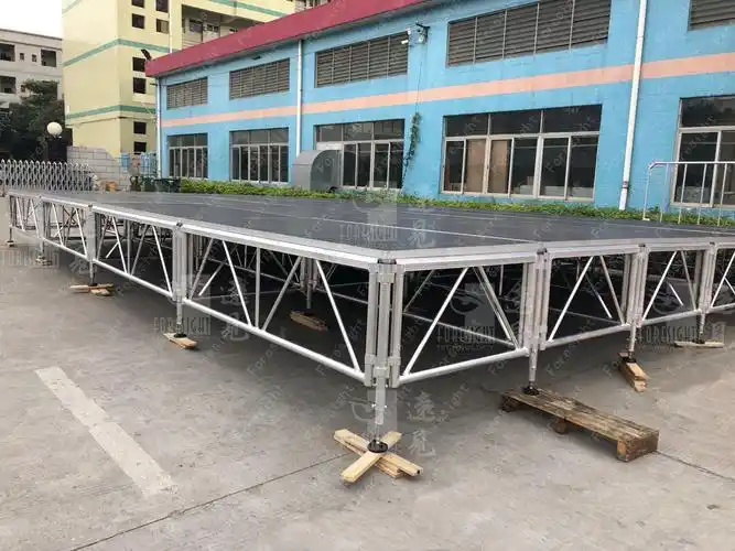 演唱会铝合金灯光合唱团拼装舞台122x244米黑色防滑18厚度