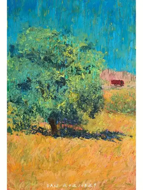 油画棒麦田里的守望者简单步骤