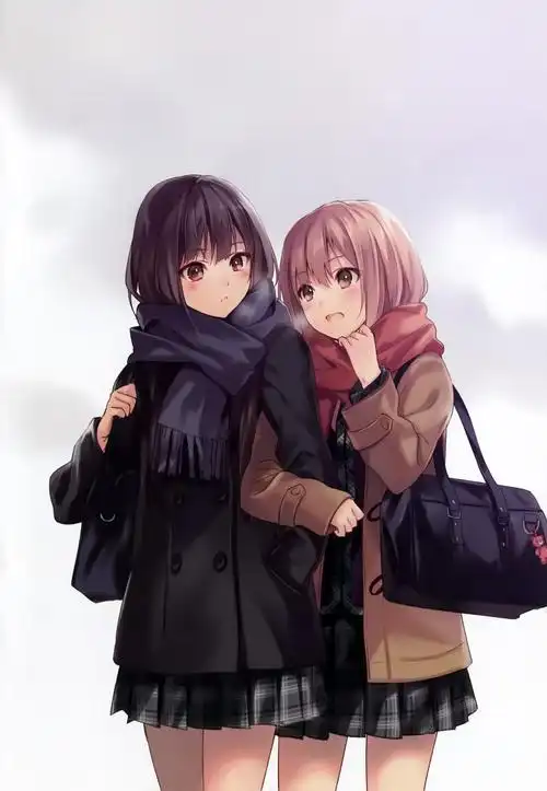 二次元动漫图片:姐妹花组合