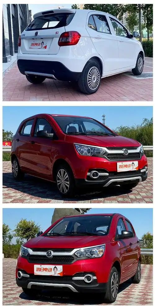 鸿日电动汽车s1plo 成人油电两用四轮全封闭电瓶车保险杠玻璃尾门