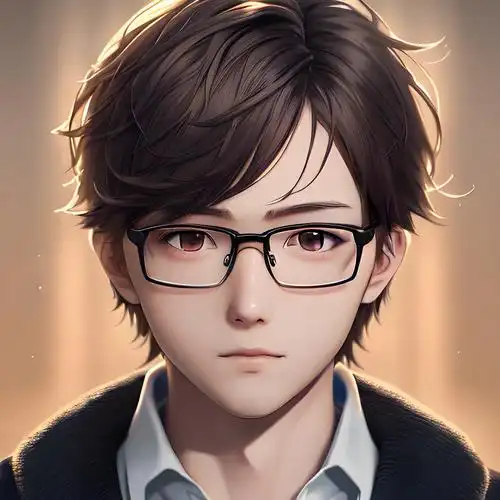 戴眼镜非常帅气的动漫男生头像