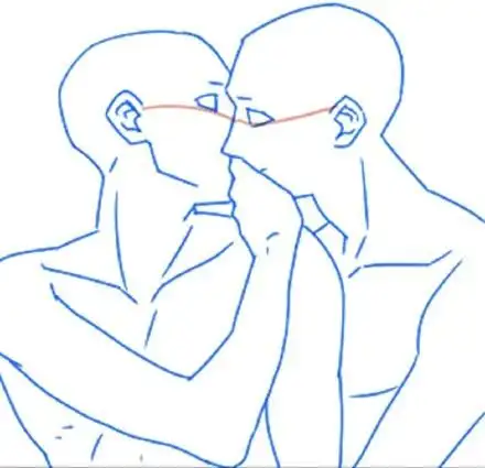 sai资源库动漫双人cp姿势画法参考绘师ふまる的双人互动人体练习拿来
