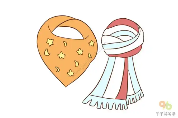 围巾简笔画