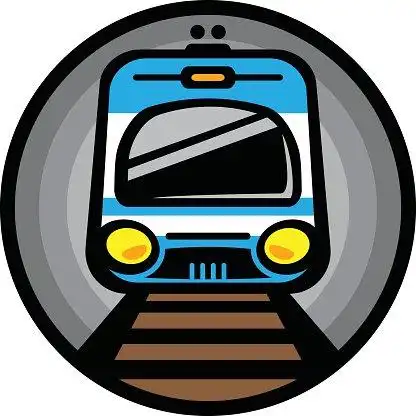 subway train light rail car vector icon