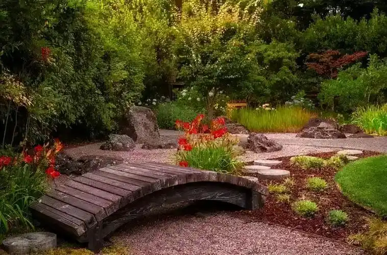 小桥流水人家庭院景观桥怎么设计好看