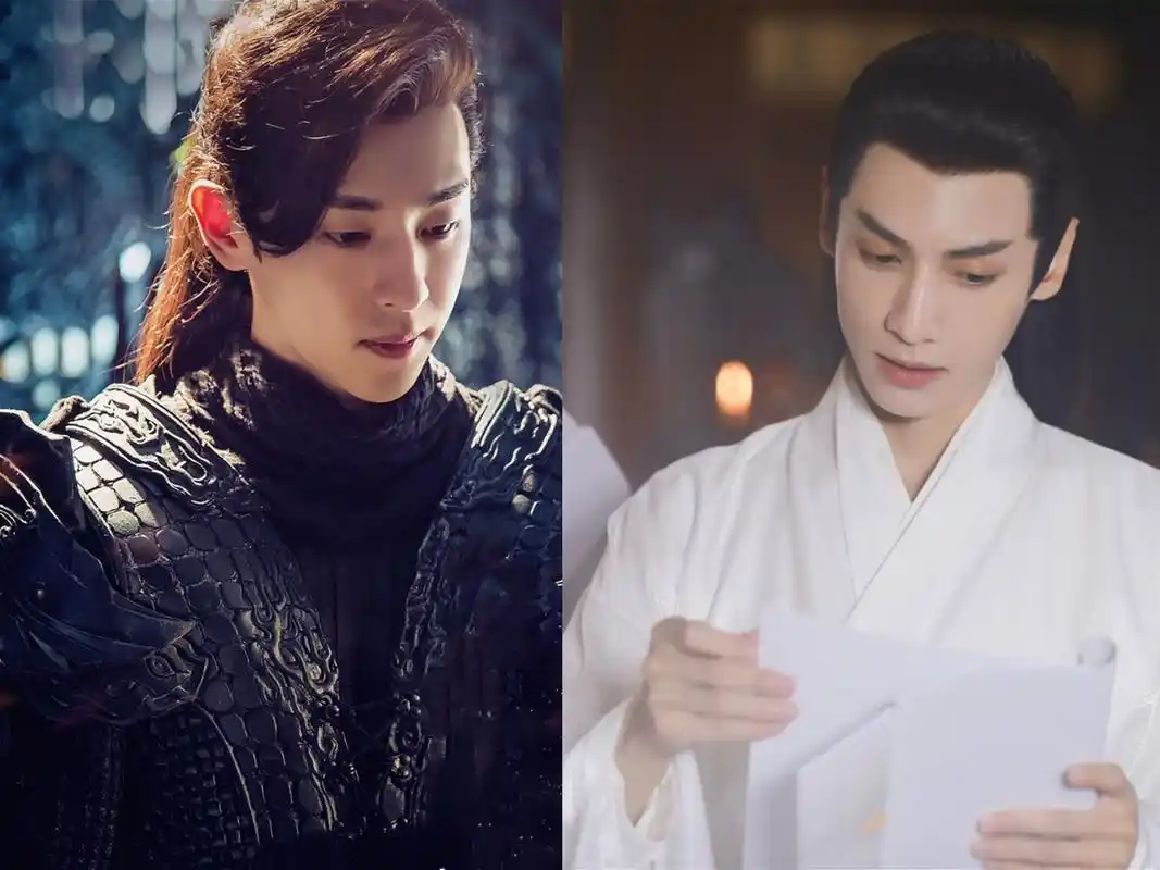 为庆祝还是想引战香蜜一周年后将邓伦罗云熙的脸拼在一起