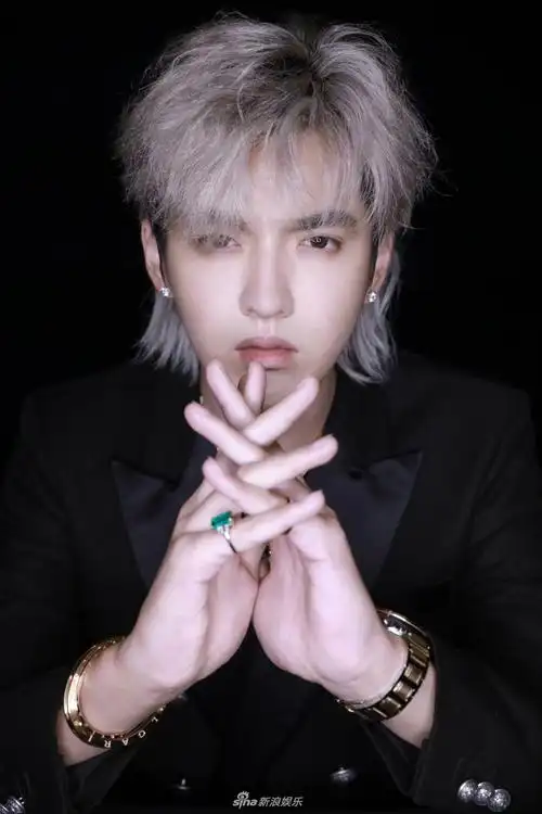 吴亦凡银发黑西装造型亮相米兰时装周