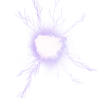 紫色花纹闪电元素