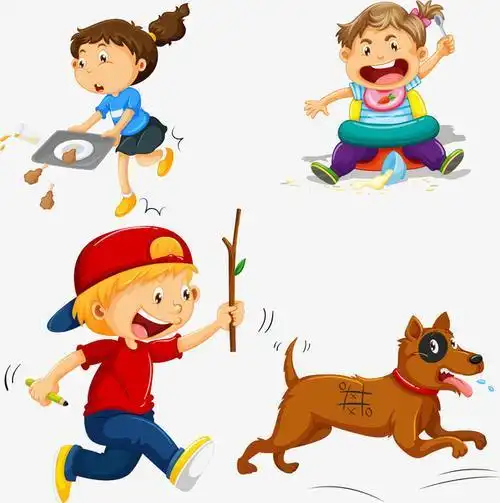 调皮小孩简笔画