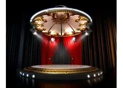 金壁辉煌的圆形舞台设计图片