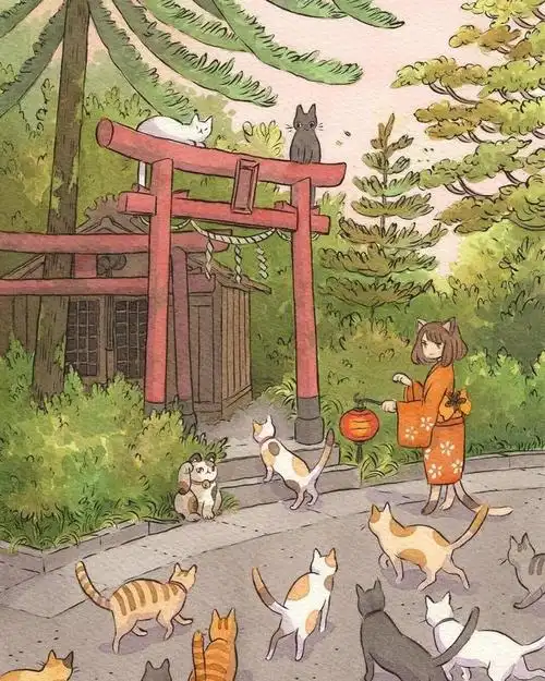 超治愈日系高清插画壁纸