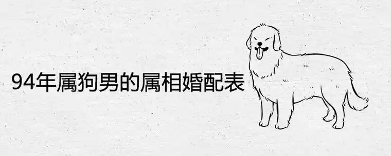 94年属狗男的属相婚配表